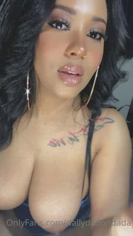 big tits boobs ebony natural tits onlyfans solo gif