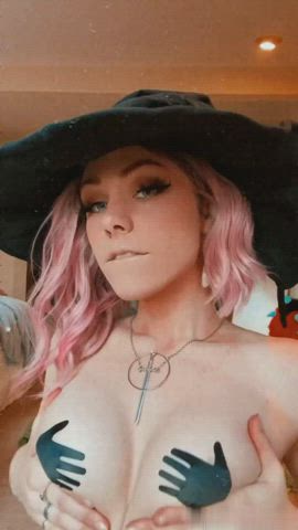 bouncing tits cosplay tiktok gif