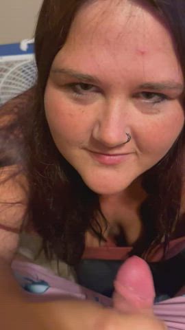 bbw blowjob eye contact gif