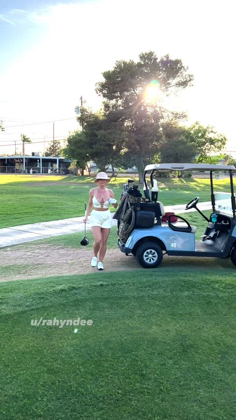 Boobs out on the tee box