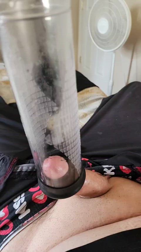 cock homemade penis pump gif