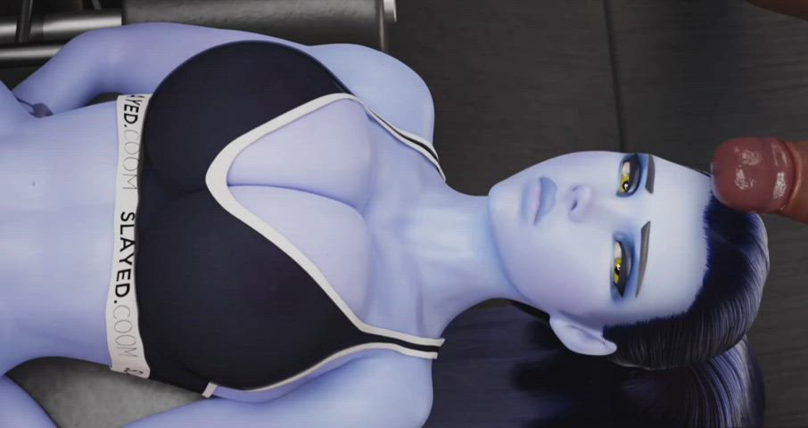 Widowmaker Vindda sacrifices her throat to show how her boobs move (slayed) [Overwatch]