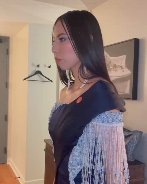 babe brunette native american gif