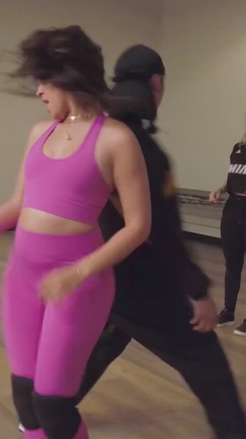 celebrity sexy voice yoga pants gif