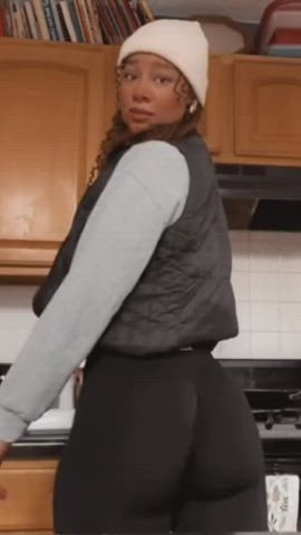 Jiggling Big Ass Yoga Pants gif