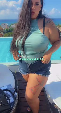 bbw big ass big tits huge tits latina milf onlyfans tall thick gif