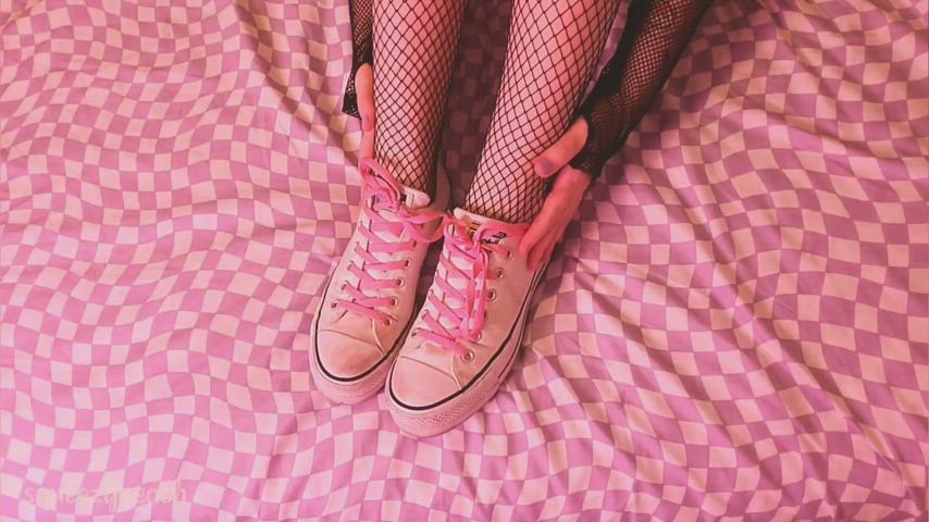 fetish fishnet joi manyvids redhead shoes sneakers gif