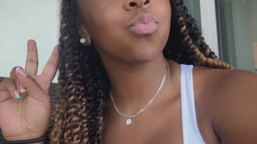 big tits busty cleavage close up ebony gif