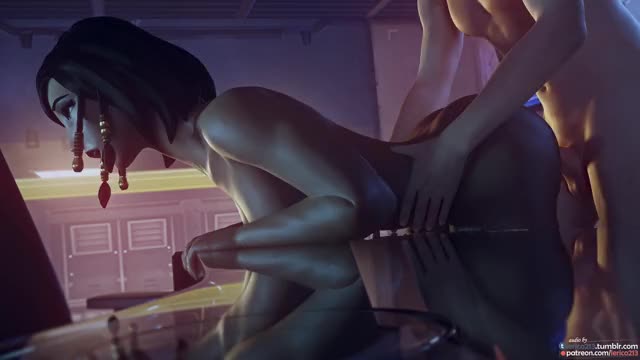 Pharah fucked over the table (Fatcat17)