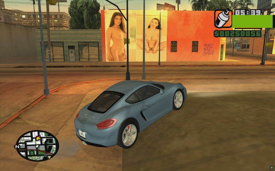 Lana Rhoades NSFW Poster In GTA San Andreas