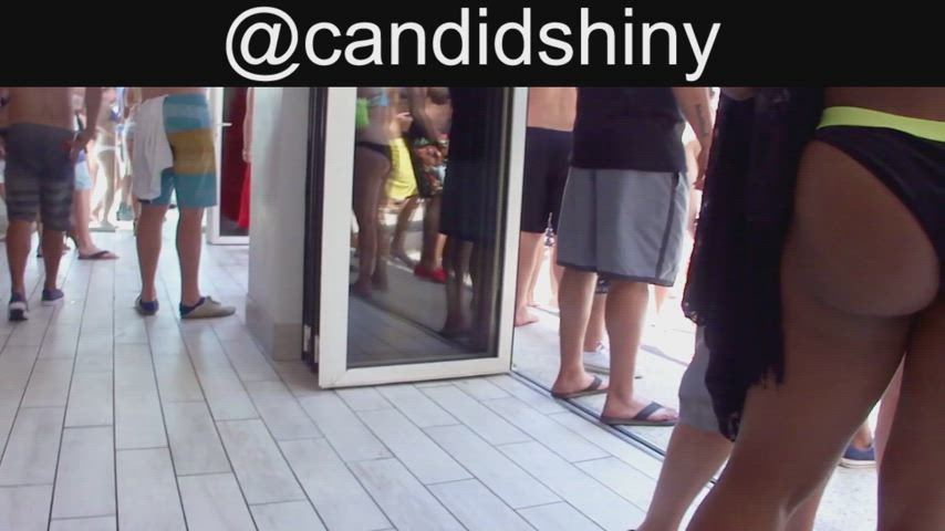 amateur ass bikini booty ebony group party swimsuit gif