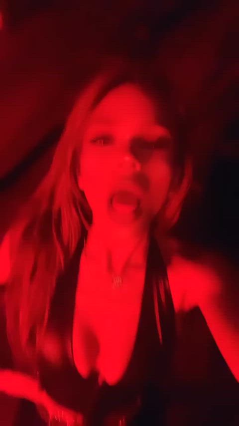 amateur babe long tongue tongue fetish gif