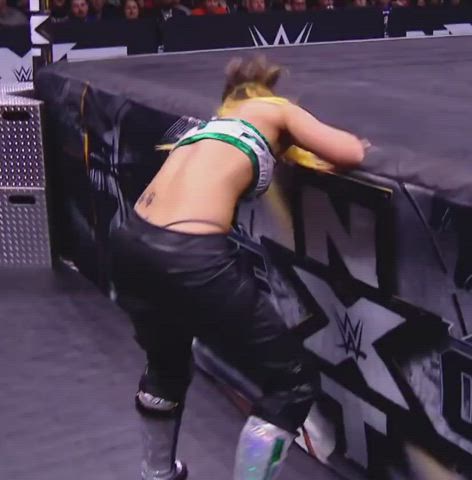 ass booty thong wrestling gif