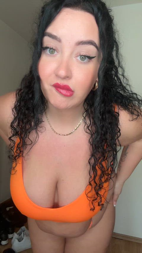 bbw chubby saggy tits gif