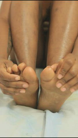 ebony feet fetish gif
