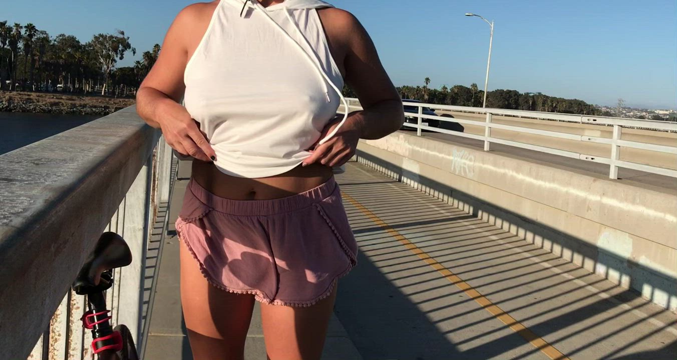 Bouncing Tits Natural Natural Tits Public Titty Drop gif