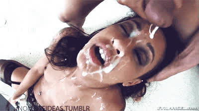 Cum Cumshot Facial Interracial gif