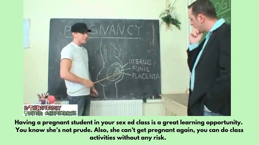 classroom impregnate pregnant sex captions gif