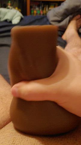 A creamy load from my newly shaved cock
