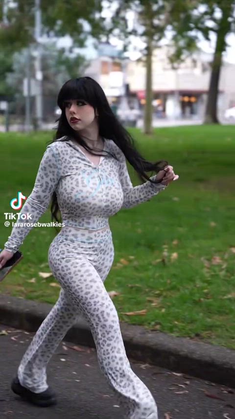 big ass big tits clothed outdoor public thick tiktok adorable-porn tik-tok gif