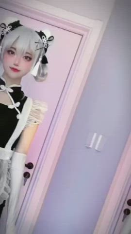 Asian Chinese Cosplay Cute Dancing Korean Model gif