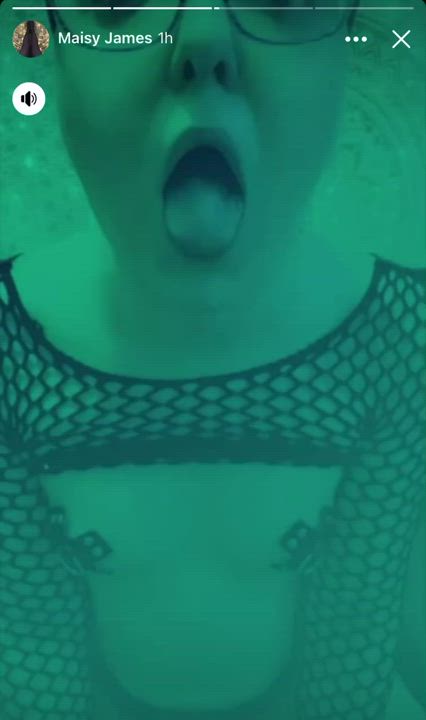 Fishnet Lingerie Lips gif