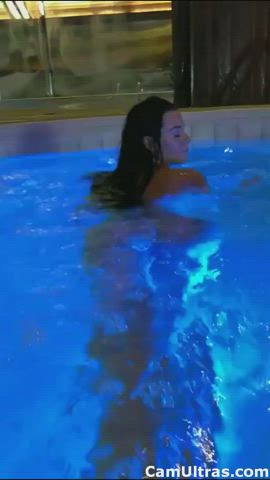Ass Big Ass Hotwife NSFW Nude Pool Pornstar Swimming Pool Wet gif