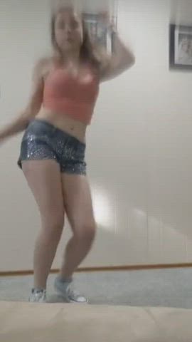 amateur dancing innocent petite selfie sister tease teen tiktok gif