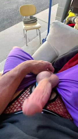 amateur big dick cock cock ring cockslap cut cock outdoor public solo gif