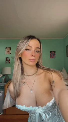 big tits blonde boobs cute lingerie teen tiktok tits r/tiktits gif