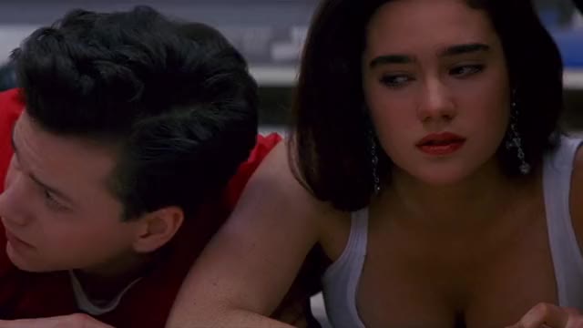 Jennifer Connelly - Career Opportunities - loop, turning over on to back / cleavage
