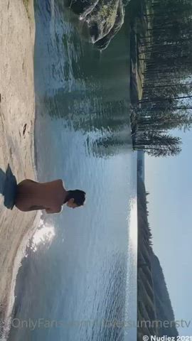 Brunette Doggystyle Outdoor gif