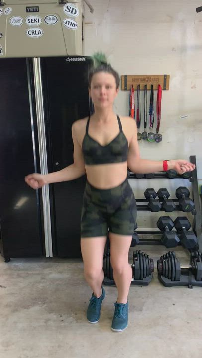 Bouncing Bouncing Tits Workout gif