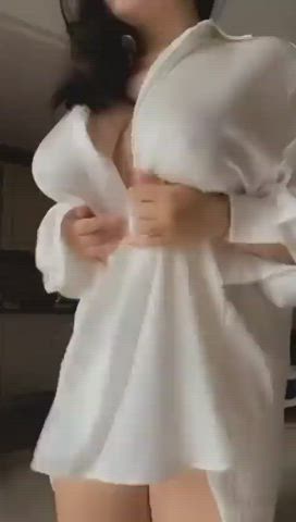 Big Nipples Big Tits Curvy Nude Solo gif