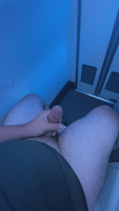 Airplane Male Masturbation gif