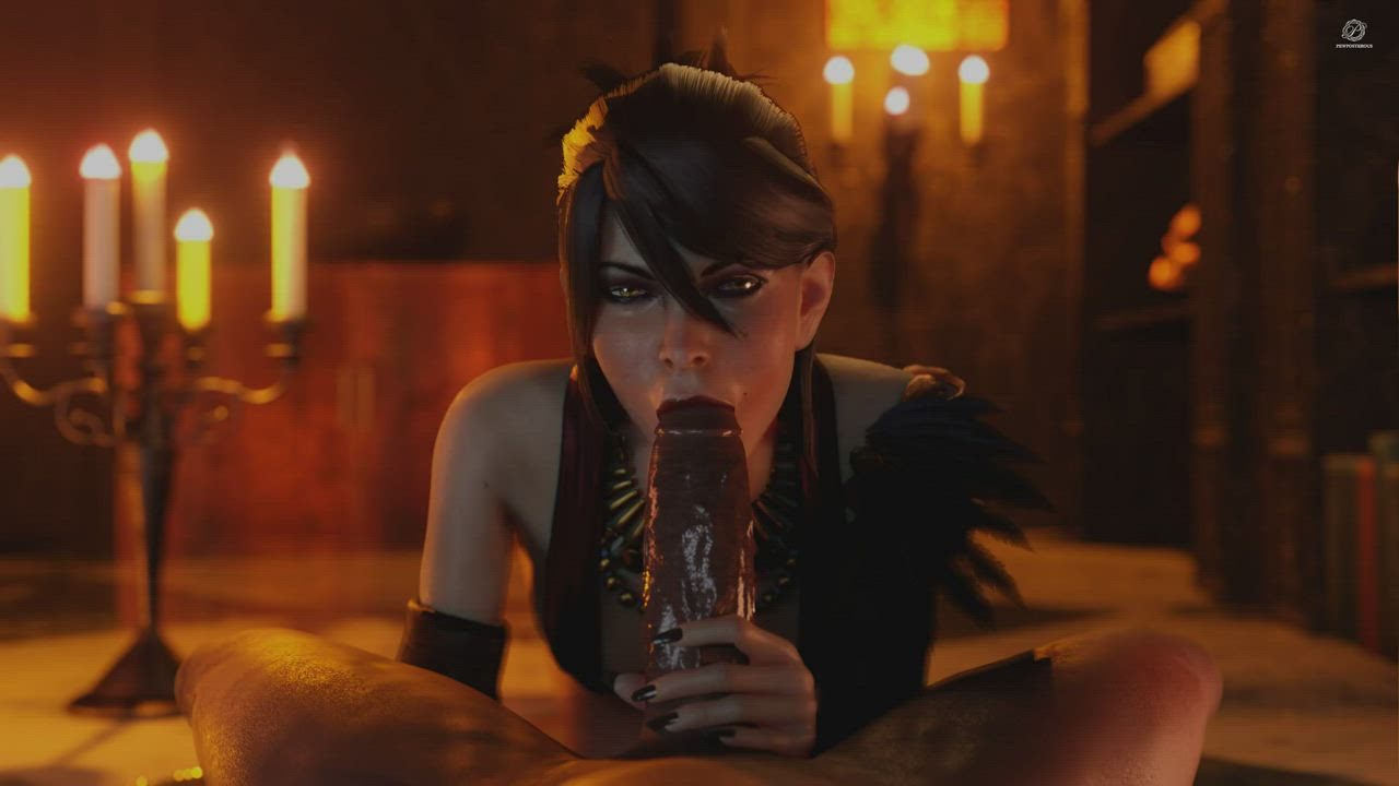 Morrigan pleasuring a big dick (pewposterous) [Dragon Age]