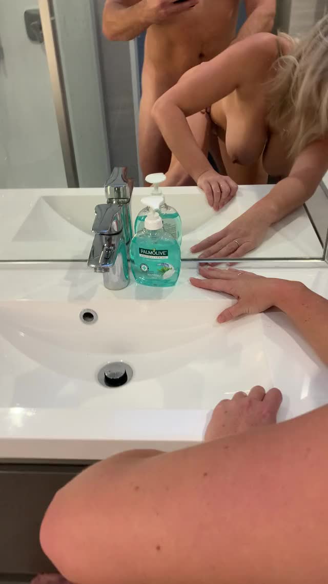 Hard bathroom fuck