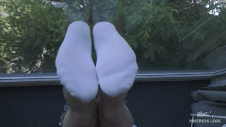 Enticing Mistress Legs In White Socks