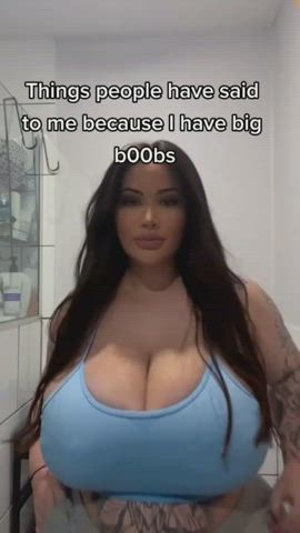 busty cleavage huge tits gif