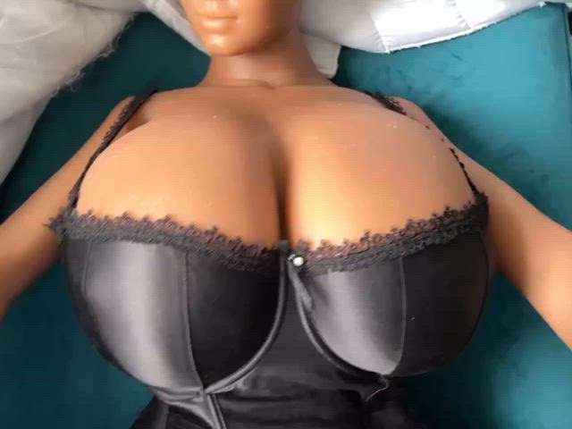 bouncing tits corset huge tits sex doll sex toy sex-doll gif