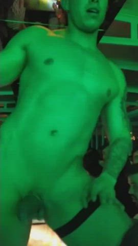 Cock Cockslap Dancing Gay Shaved Stripper gif