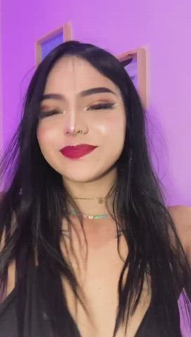 eye contact latina model seduction smile teen teens webcam gif