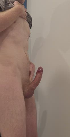 big balls big dick cock male masturbation solo uncut gif