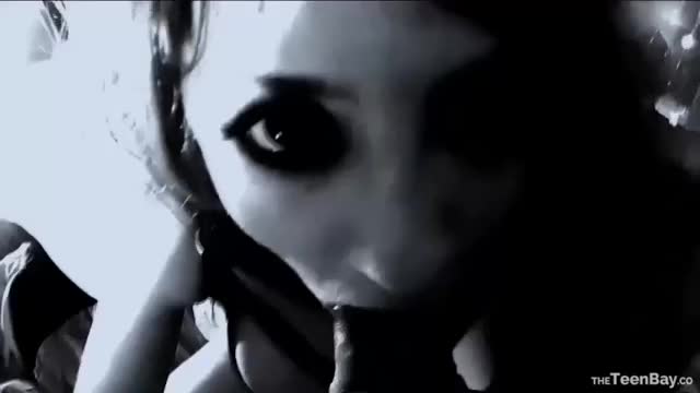 Creepy black & white BJ