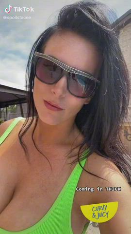 amateur big tits brunette cleavage glasses homemade tiktok gif