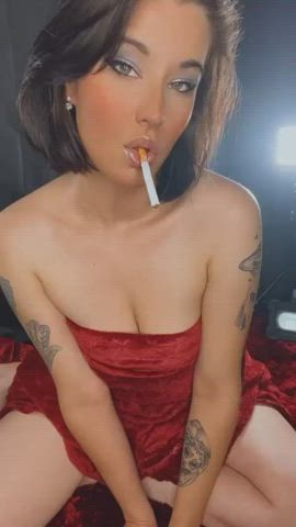 Goddess Agatha smoking