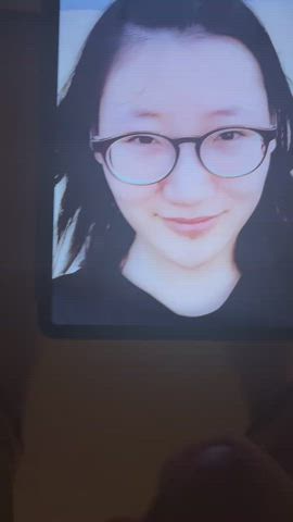 18 years old asian cock cum cumshot cute facial glasses teen tribute gif