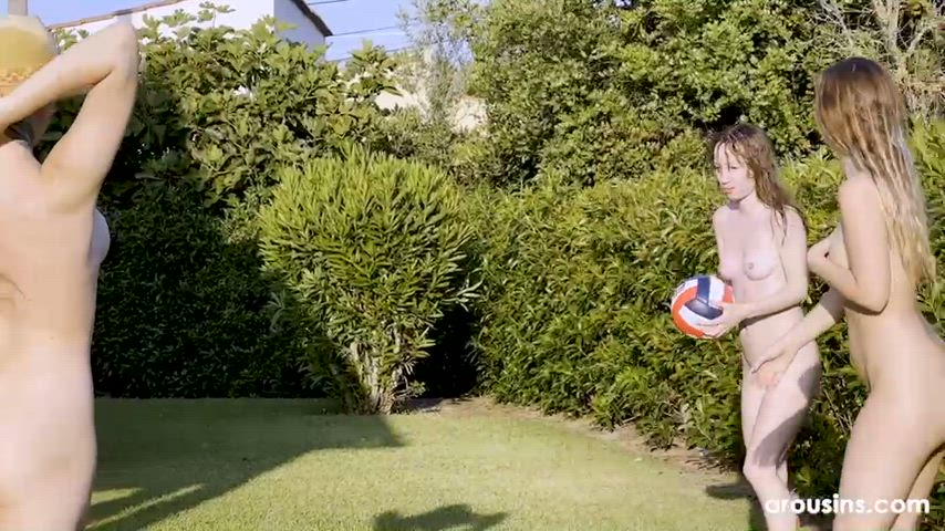 ballplay girls outdoor teens gif