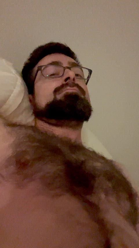 beard big dick cock cum cumshot exposed gay hairy chest hairy cock gay-hairy gif