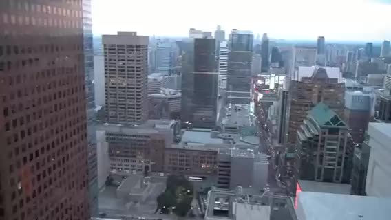 Blowjob on ledge of tall building
